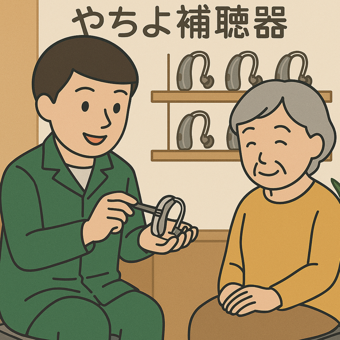 補聴器の定期点検とクリーニングの様子