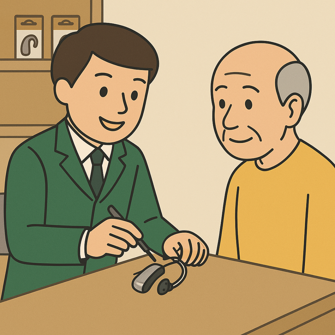 補聴器の保証期間中の修理対応イメージ